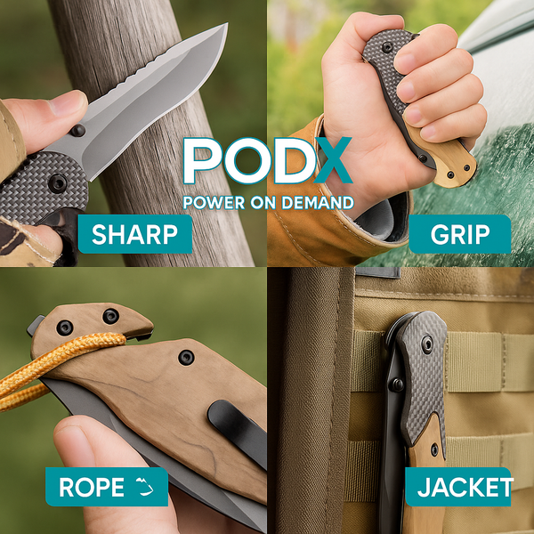 olive wood handle folding knife