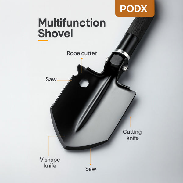 Survival Folding Shovel – Multi-Purpose Camping Shovel & Emergency Multi-Tool