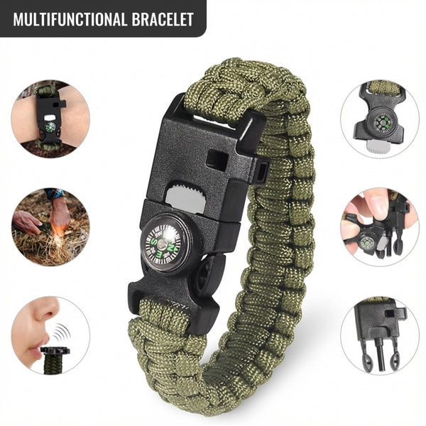 Tactical Survival Kit | Outdoor Emergency First Aid Gear | Zipper Closure | Camping, Hiking, Bug-Out, SOS Preparedness