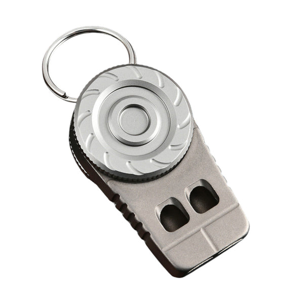 POD Titanium Alloy Outdoor Camping Survival Whistle (Dual-Chamber, Keychain Ready)