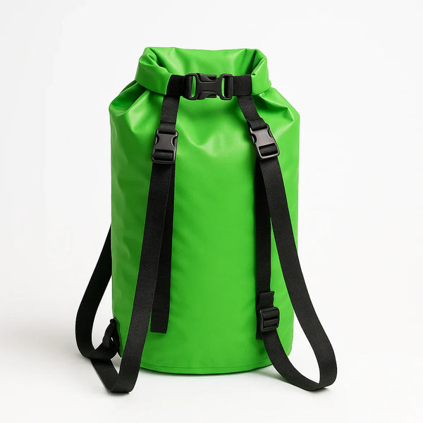Solar Waterproof Dry Bag — 20L Roll-Top Adventure Pack Built-In USB Charger