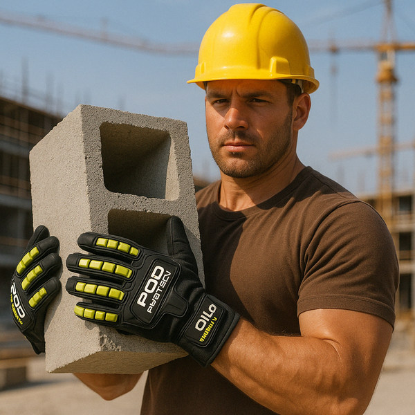 POD Protech (L) Work Gloves | Construction, Oil Mining, Drilling, Assembly, Farming, Landscaping, Masonry