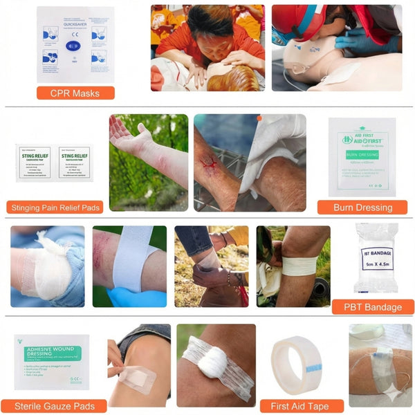 Tactical Survival Kit | Outdoor Emergency First Aid Gear | Zipper Closure | Camping, Hiking, Bug-Out, SOS Preparedness