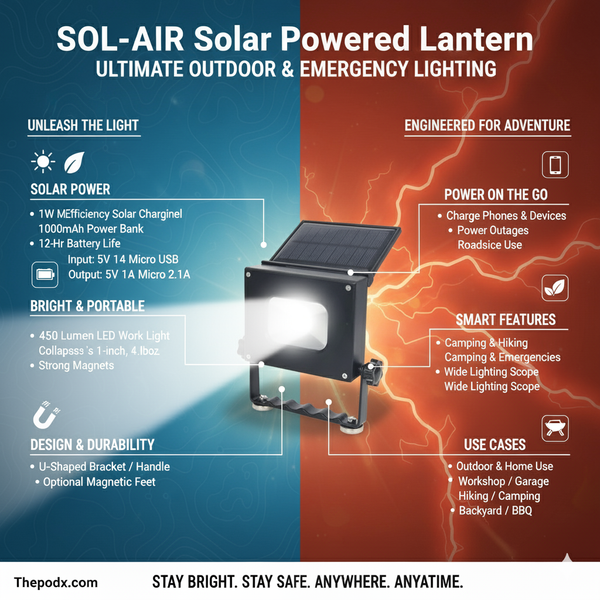 Solar powered LED light & Power Bank