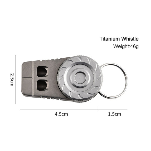 POD Titanium Alloy Outdoor Camping Survival Whistle (Dual-Chamber, Keychain Ready)
