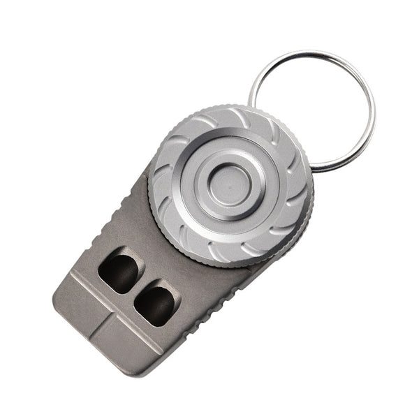 POD Titanium Alloy Outdoor Camping Survival Whistle (Dual-Chamber, Keychain Ready)