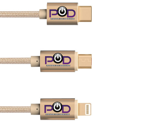 POD | Premium Data Transfer & Charging Cables;  Select your connection